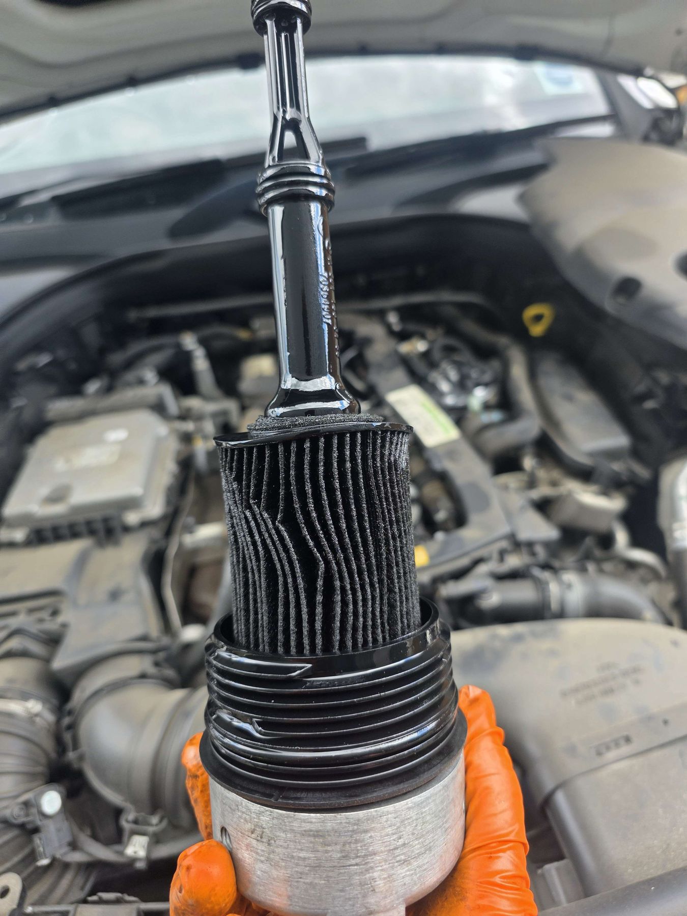Oil filter changed during a service