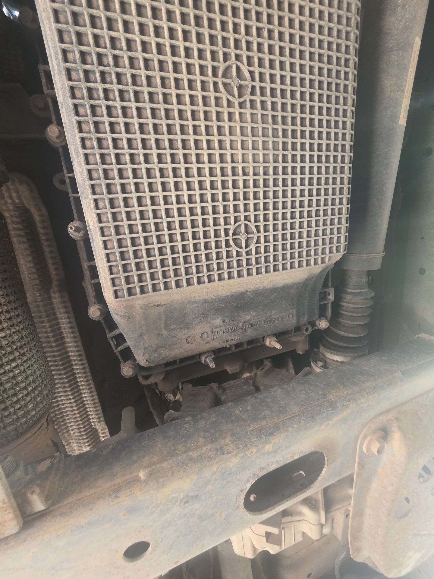 Underside transmission and driveline inspection on a commercial vehicle